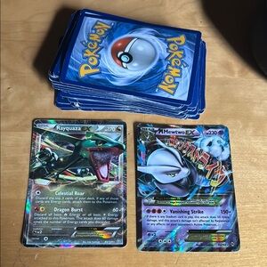Rayquaza and Mewtwo EX Pokémon Cards